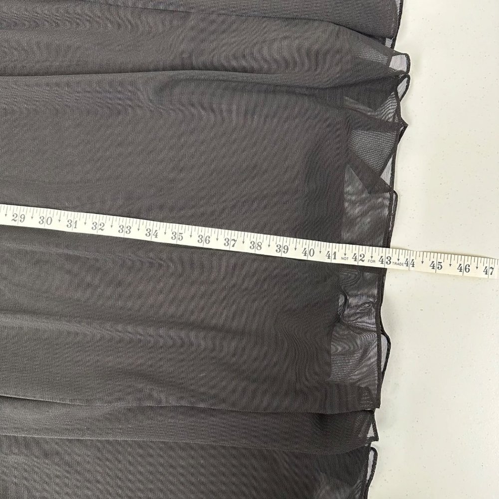 A-Line Maxi High Rise Flowy Black Sheer Womens 10 Skirt Whimsigoth Punk Formal - Picture 16 of 16